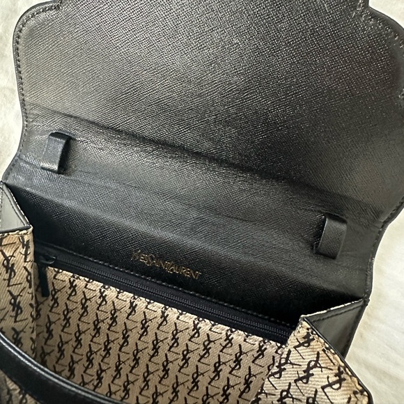 SAINT LAURENT YSL Shoulder Bag Leather Black with strap crossbody - Picture 4 of 16